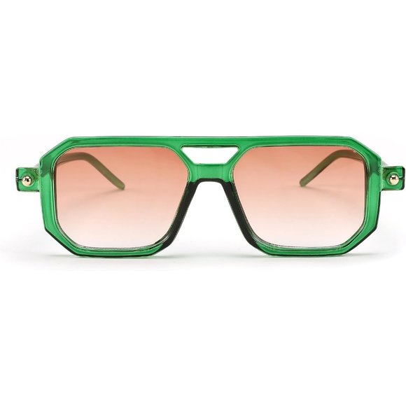 Women Square 70s Flat Aviator Classic Retro Stylish Frame UV400 Sunglass… main image 6